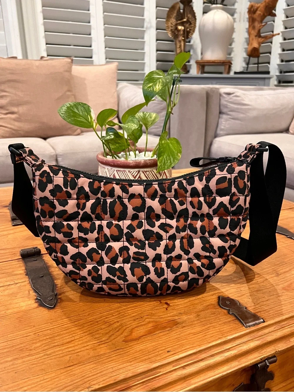 Kate Spade Quilted Leopard Print Sling Bag